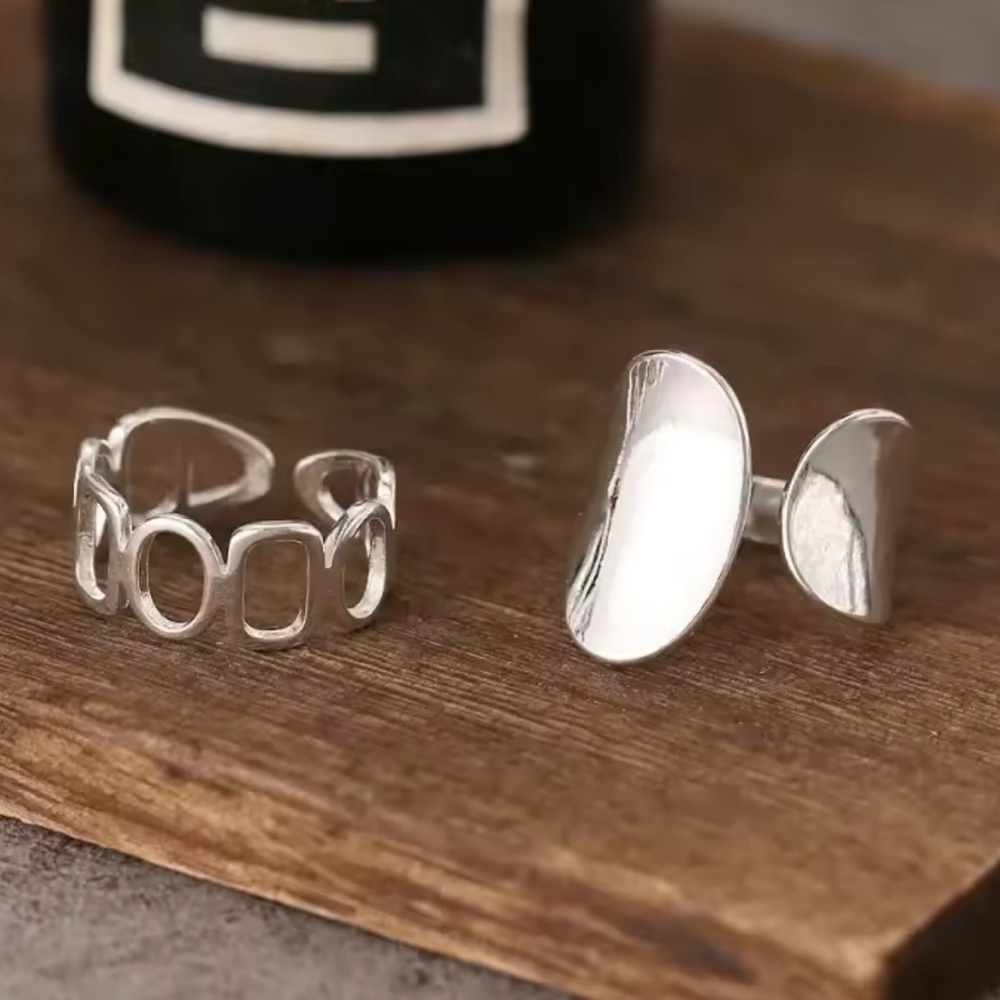 STERLING SILVER MINIMALIST RING SET - Picture 10 of 13
